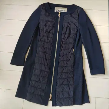 헤르노 다운 렌치 코트 42 44 46 네이비