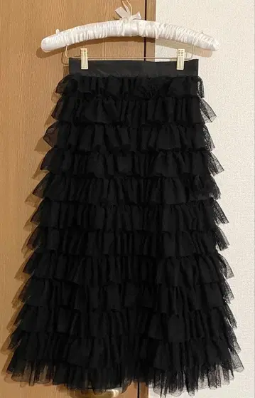 deicy 프릴 스커트 블랙