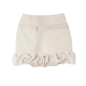 herlipto Volant Mini Skirt ecru