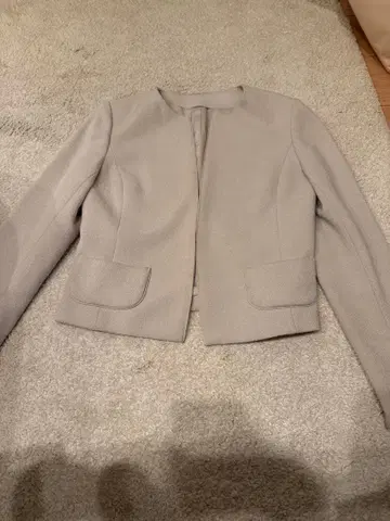 ANAYI 베이지 노카라 자켓