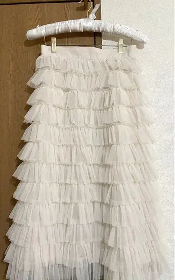 deicy 프릴 스커트 화이트