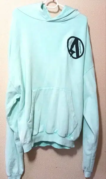 ADAM PATEX 민트 후드티 프론트 포켓 부착