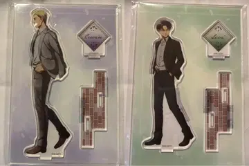 진격의 거인 걸음 수채화풍 아크릴 스탠드 엘빈 리바이 세트