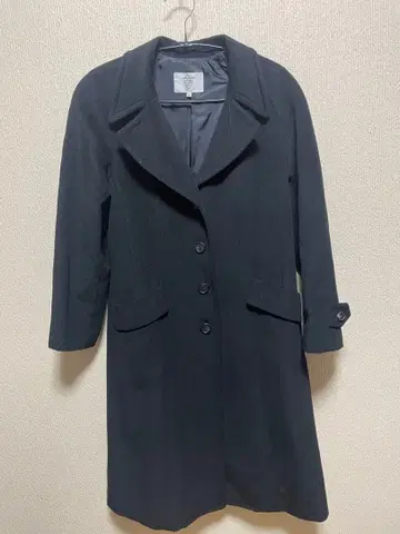 빌르 다쥐르 블랙 롱 코트 40