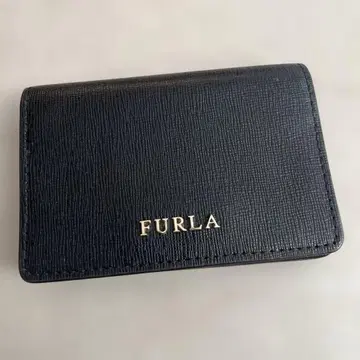 FURLA 블랙 가죽 명함지갑