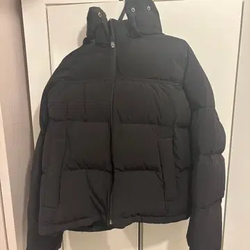 JEANASIS 블랙 다운 자켓 후드 부착 후드 탈부착 가능