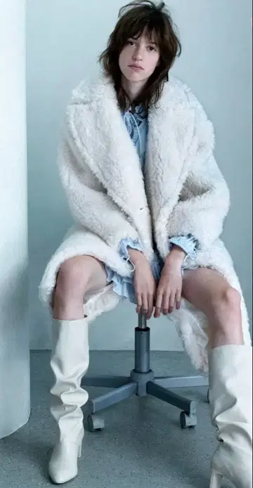 SNIDEL 스나이델 보아 롱 코트