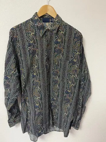 BON HOMME 페이즐리 무늬 긴팔 셔츠 M 사이즈