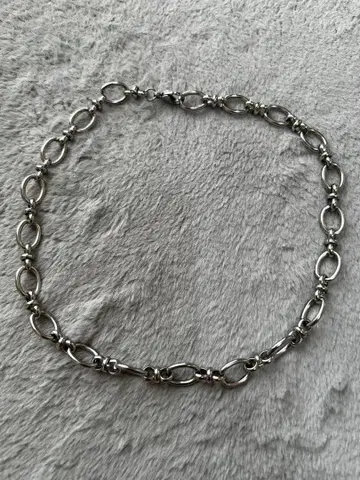 실버 오벌 링크 목걸이 [ 초커 ]