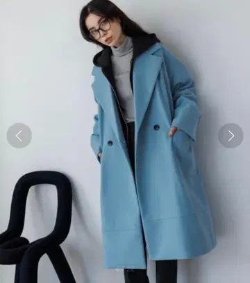 JEANASIS BIG 칼라 코트 블루 WEB 한정품