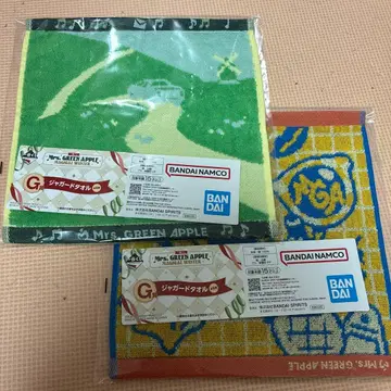 Mrs. GREEN APPLE 자카드 타월 2색 세트 오모리 모토키