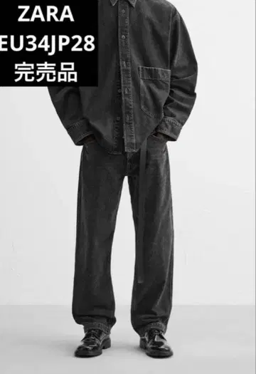 ZARA 자라 BAGGY FIT 데님 팬츠 EU34 jp28 완판템