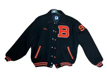 RENNOC 바시티 자켓 XL 블랙 x 레드 와펜 아메카지 구제 의류