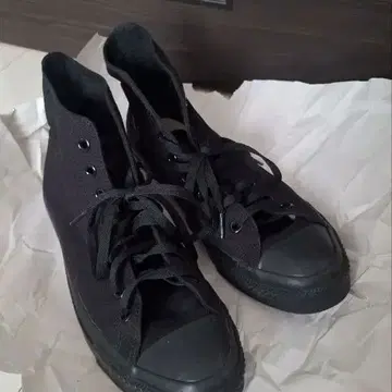 블랙 하이컷 컨버스