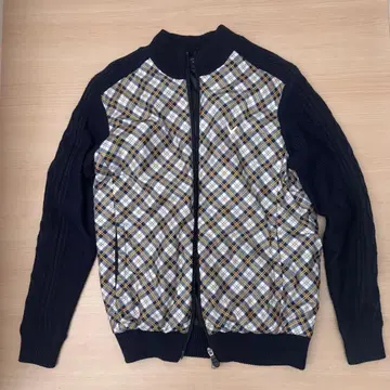 캘러웨이 체크 무늬 자켓 L 점퍼 블루종