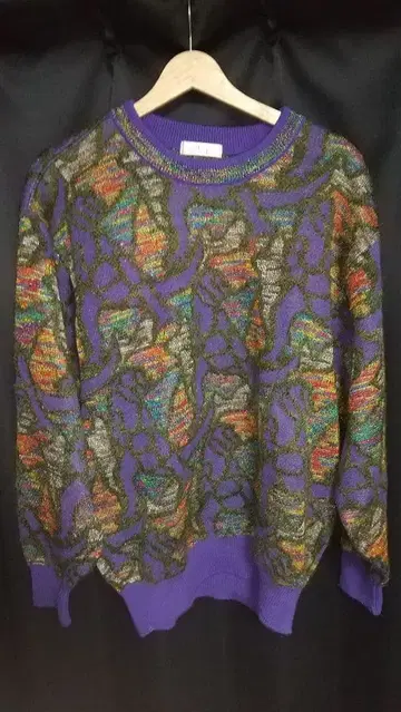 디자인 니트 총 패턴 니트 모헤어 니트 모헤어 퍼플 보라색