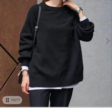 FRAMeWORK 래글런 슬리브 와이드 풀오버 블랙