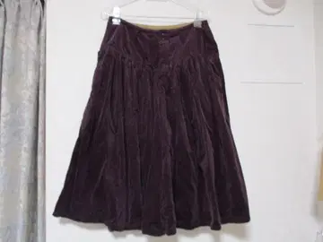 45R 쿠테쿠테 코듀로이 개더 큐롯 퍼플