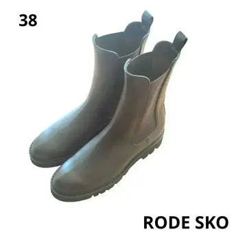 [ 거의 미사용 ] RODE SKO 사이드 고어 부츠 브라운 38 통굽