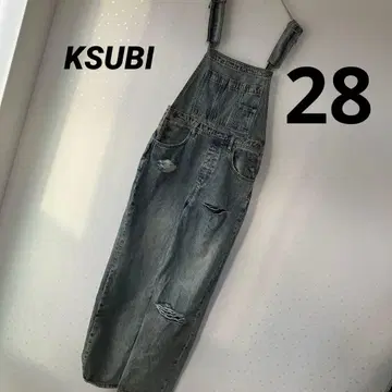 KSUBI 스비 데미지 데님 오버롤 살로펫 레어 y2k