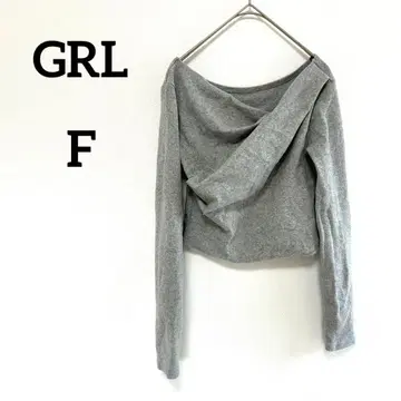 [ GRL ] 3Way 드레이프 카슈쿨 상의 F 그레이 세련된 고급