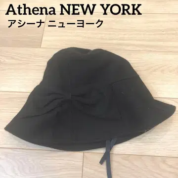 Athena NEW YORK 아테나 뉴욕 블랙 햇 새상품급 겨울용