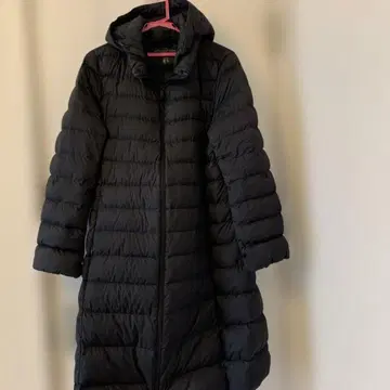 UNIQLO 울트라 라이트 다운 후드 부착 블랙 롱