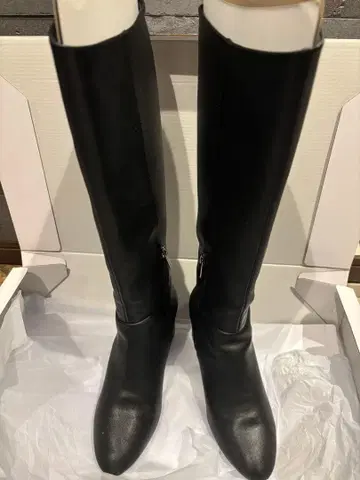 플라스테 블랙 롱 부츠 M