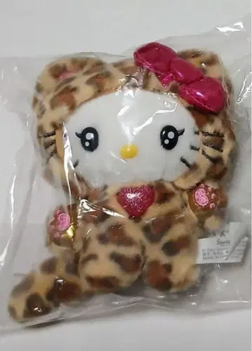 헬로키티 갸루고양이 봉제 인형 키링 브라운