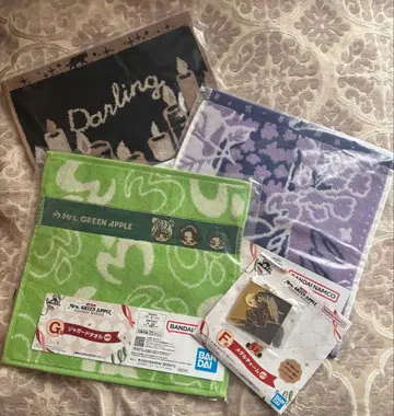 미세스 그린애플 제일복권 자카드 타월 메탈 참