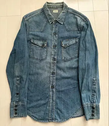 [ 미색 ] Ues 웨스 데님 셔츠 웨스턴 셔츠 40-42