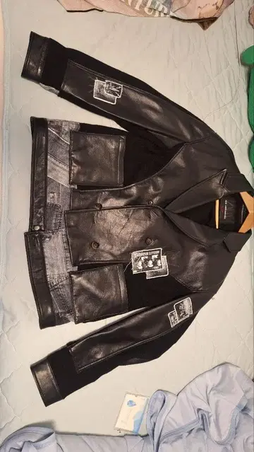 [ ZARA x ANDERSSON BELL ] 니트 콤비 가죽 자켓