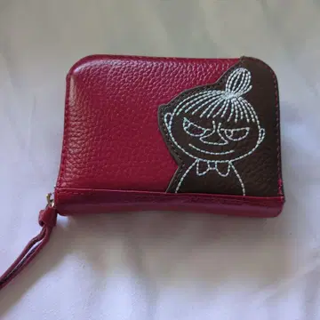 무민 자수 가죽 코인 케이스
