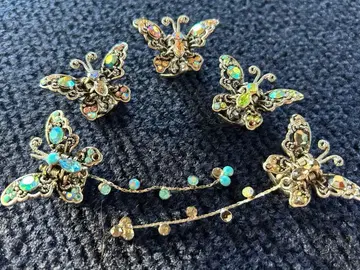 나비 모양 헤어 클립 5개 세트