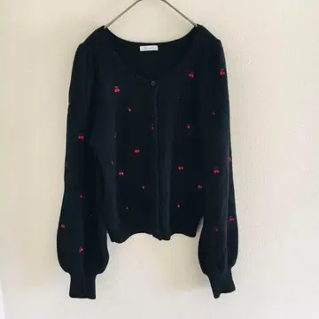 볼륨 소매 가디건 OLIVE des OLIVE 체리