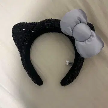 USJ 유니버셜 키티 헬로키티 머리띠 블랙 반짝이