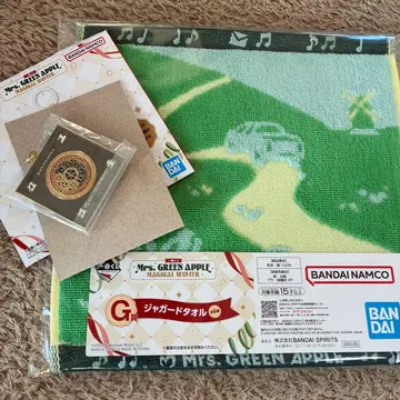 Mrs. GREEN APPLE 제일복권 타월 & 메탈 참 세트