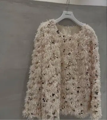 AMAIL 퍼풍 스팽글 상의