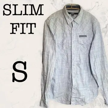 [ SLIM FIT ] 슬림핏 플란넬 셔츠 S 긴팔 플란넬 고급