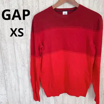 GAP 레드 그라데이션 니트 스웨터 [ XS ] 100% 코튼 빨간색