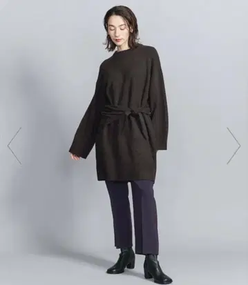 BEAUTY&YOUTH 유나이티드 애로우즈 스카프 콤비 니트 원피스