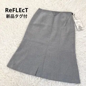 리플렉트 택 포함 캐시미어 울 머메이드 스커트 종아리 기장 일본제