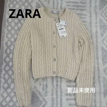 택 포함 새상품 자라 케이블 니트 가디건