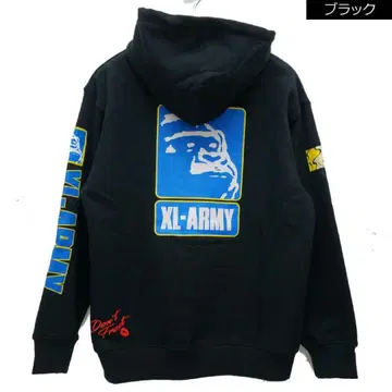 XL-ARMY 후드 부착 후드티 LARGE 블랙