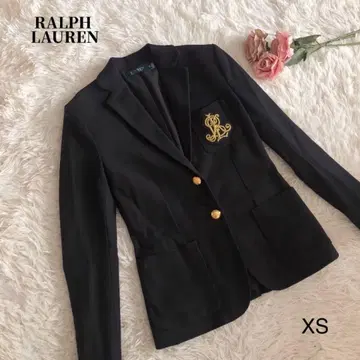 로렌 랄프 로렌 자켓 엠블럼 골드 버튼 블랙