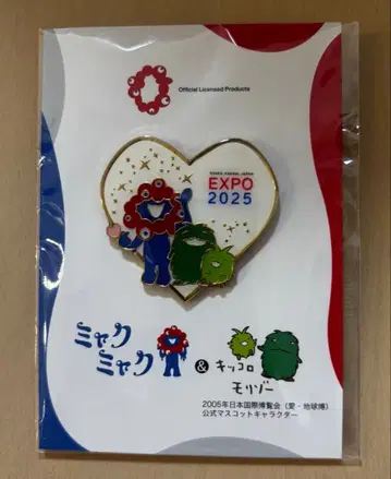 오사카 간사이 박람회 먁먁 모리조 키콜 핀 배지 다정한 모습