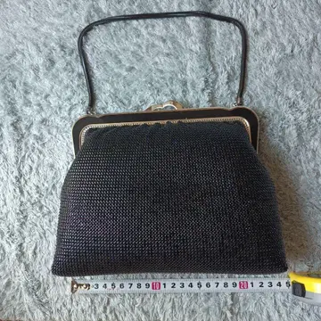 [ 새상품 ] Royal Mesh 파티 백 블랙 미러 포함