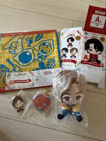 미세스 그린애플 제일복권 A상 봉제인형 마스코트 외 세트 후지사와 료카
