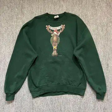 USA제 JERZEES 크리스마스 루돌프 맨투맨 L