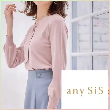거의 미사용 any SiS [세탁 가능] 보타이 니트